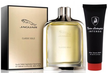 Jaguar Classic Gold 100 ml woda toaletowa + intenso balsam po goleniu 90