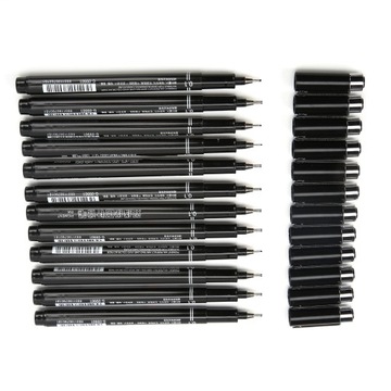 12 шт. Ручка для рисования линий, пишите плавно, тонко, водонепроницаемая, EN