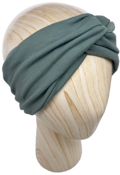 Opaska damska na głowę Turban Szałwia