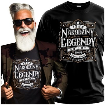 męska Koszulka na 60 Urodziny Narodziny Legendy Limitowana M