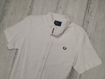 FRED PERRY MĘSKA KOSZULA BAWEŁNIANA M Z KRÓTKIM RĘKAWEM SLIM FIT