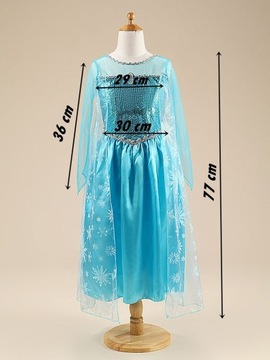 ЗАМОРОЖЕННОЕ ПЛАТЬЕ ЭЛЬЗА ЗАМОРОЖЕННОЕ 3-4Л E1 + НАБОР ИЗ 5 АКСЕССУАРОВ