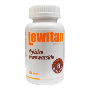 LEWITAN DROŻDŻE PIWNE TRĄDZIK PRYSZCZE 200 tabl