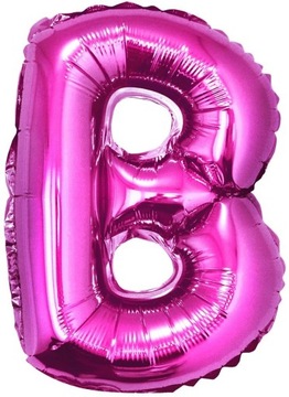 Balon Foliowy Litera Literka B Imię Różowa 35 cm