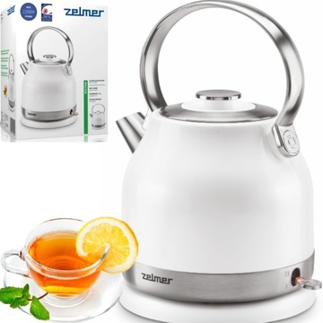 Czajnik Zelmer bezprzewodowy ZCK7940 Biały Nowoczesny 1,5L 2200W STRIX