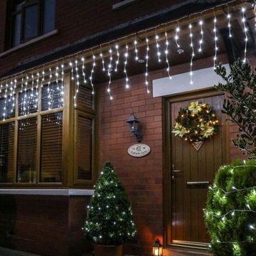 SOPLE ZEWNĘTRZNE 100 LED LAMPKI+FLASH ZIMNE IP44