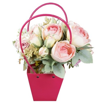 Розовая цветочная сумка, 33 см, для свадебного подарка на День матери