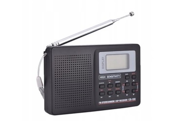 MAŁE RADIO KUCHENNE CZARNE FM/AM/SW/LW/TV