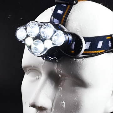 ФОНАРЬ 8 СВЕТОДИОДНЫХ COB T6 ПРОЧНАЯ ВОДОНЕПРОНИЦАЕМАЯ ФАРА USB