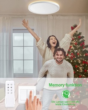 Светодиодный потолочный светильник с регулировкой яркости и подсветкой, 30 СМ