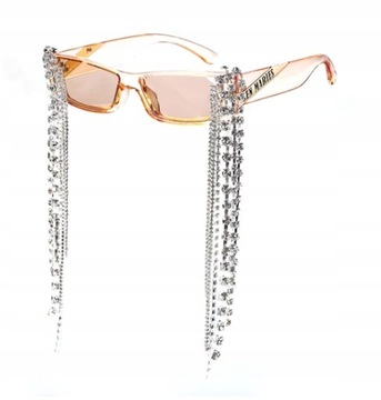 Steampunk unikalne okulary wiszące diamenty m13