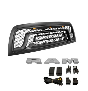 MASKA MŘÍŽKA NÁRAZNÍKU LED REBEL STYL - ČERNÁ MAT RAM 2500 3500 2010-2018