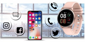 ЖЕНСКИЕ СМАРТ-ЧАСЫ + КОРОБКА + ГРАВИРОВКА SEN PULSE SMS ПОЛЬСКОЕ МЕНЮ