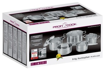Набор кастрюль Profi Cook, нержавеющая сталь, 8 шт.