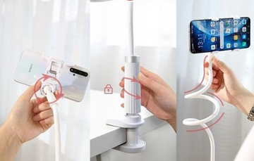 UCHWYT STATYW STOJAK ELASTYCZNY REGULOWANY DŁUGI DO TABLETU TELEFON