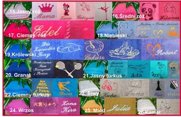 Хлопковое полотенце 50 x100 с именем персонализации вышивка 550G 35 цветов