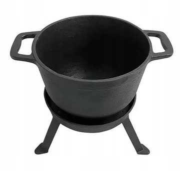 ЧУГУННЫЙ ШАФТ 10 л, Венгерский Охотничий Кастрюля для запекания пирогов, КАМИН-ГРИЛЬ