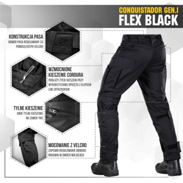 Тактические брюки M-Tac Conquistador Gen.I Flex BK