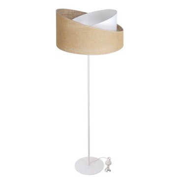 LAMPA STOJĄCA PODŁOGOWA JUTA PODWÓJNA 45CM SKOŚNA