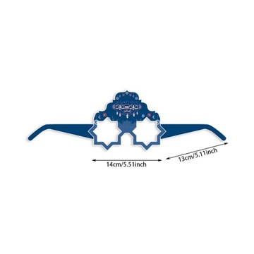 Eid Mubarak Okulary Party Supplies Opaska na głowę na imprezę świąteczną dla dzieci 6 szt.