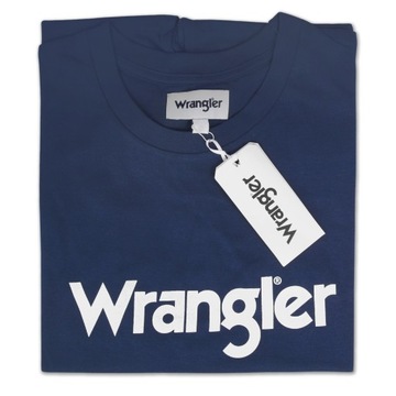 Wrangler Koszulka Męska T-shirt Bawełniana Granatowa Rozmiar M