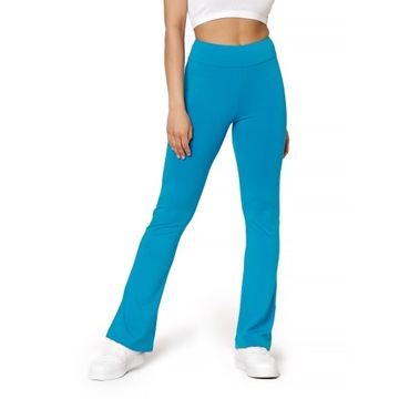 RXRXCOCO Prążkowane legginsy treningowe z wysokim stanem dla kobiet spodnie  do jogi kompresyjne rajstopy na siłownię, #1 Bezszwowy niebieski, L :  : Moda