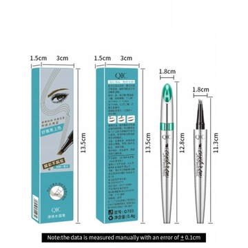 Sweat resistant four-line eyebrow pencil
