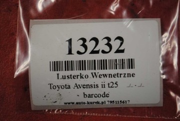 TOYOTA AVENSIS II T25 2.0 ZRCÁTKO VNITŘNÍ