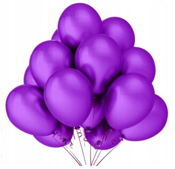 Balony fioletowe metaliczne MOCNE urodziny Zestaw Fioletowych Balonów 20szt