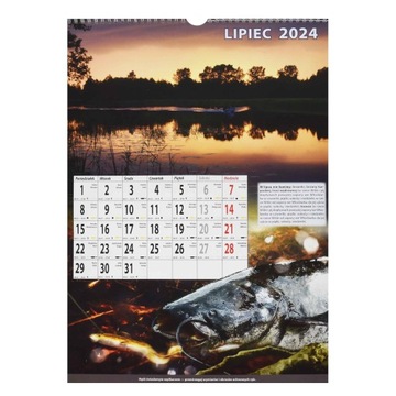 Настенный календарь рыбалки 2024