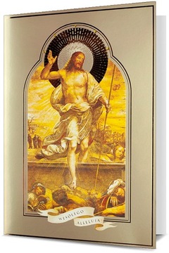 Kartka Religijna na Wielkanoc złocenia lux H1760
