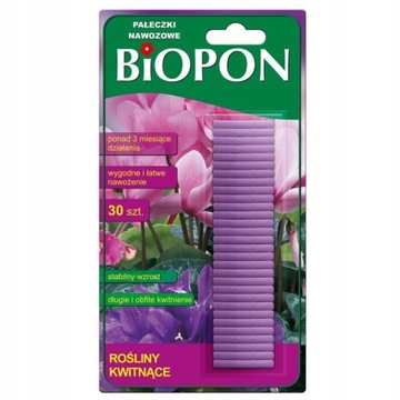 BIOPON PAŁECZKI NAWOZOWE ROŚLINY KWITNĄCE 30szt