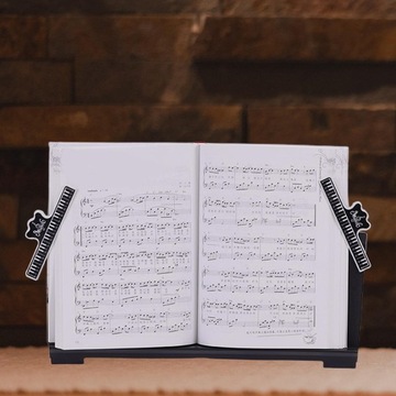 Подставка для клавиатуры Компактная подставка для книг с музыкальными клипами Книжный шкаф