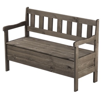 ДЕРЕВЯННАЯ САДОВАЯ СКАМЬЯ СО СПИНКОЙ 120см С КОРОБКОЙ ТЕРРАСА БАЛКОН КОРИЧНЕВЫЙ