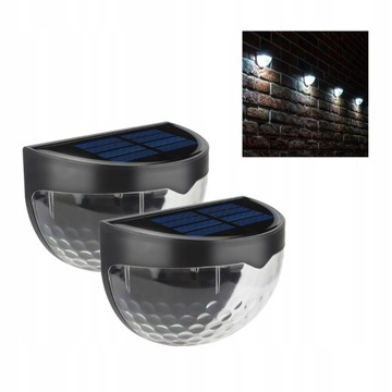 Lampa Solarna Kinkiet Ścienna LED SCHODY Płot 2szt