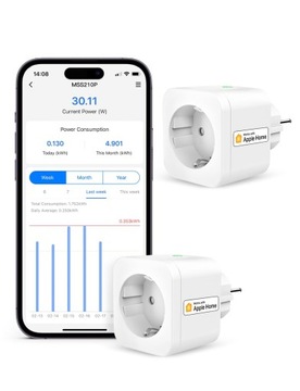 REFOSS INTELIGENTNE GNIAZDKO APPLE HOMEKIT WIFI 2 SZT