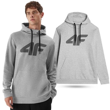 МУЖСКАЯ ТОЛСТОВКА 4F С КАПЮШОНОМ, ХЛОПОК AW23M694