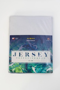 Prześcieradło z gumką jersey 180x200 Białe