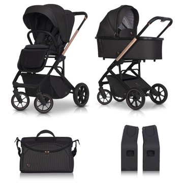Wózek 2w1 CAVOE MOI+ METEORITE 22 KG KOMPLETNY ZESTAW TORBA + ADAPTERY