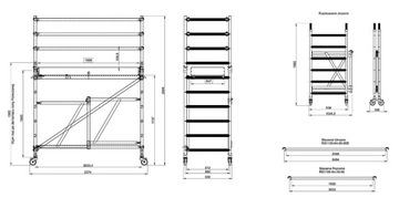 Передвижные леса Drabex RS1000/R удлиненные