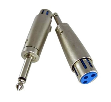 adapter wtyk jack 6,3 mono / gniazdo 3 pin XLR