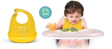 MILO СТУЛЬК ДЛЯ КОРМЛЕНИЯ ДЕТЕЙ, СКЛАДНОЙ, ПОДНОС RICOKIDS + НАГЛАВНИК