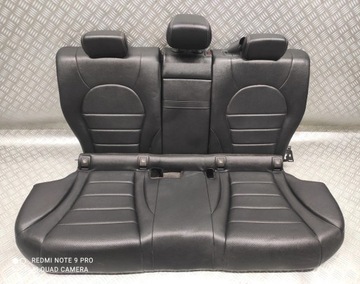 KANAPA TYLNA SIEDZISKO OPARCIE ZAGŁÓWKI SKÓRA MERCEDES C-KLASA W205 SEDAN