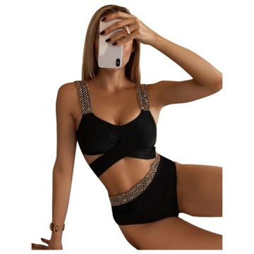 STRÓJ KĄPIELOWY BIKINI WYSOKI STAN KOLORY M