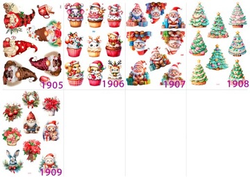 РОЖДЕСТВЕНСКИЕ НАКЛЕЙКИ на подарки День Святого Николая для детей РОЖДЕСТВЕНСКИЕ выкройки