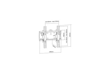 Крепление для ЖК-/LED-телевизора Techlink TWM 221 17–42, наклоняемое