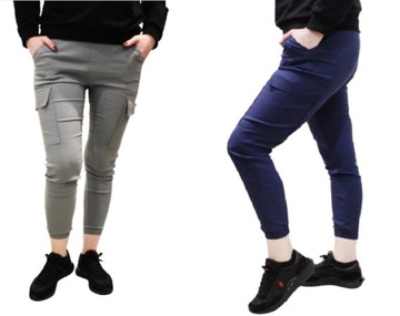 DAMSKIE BOJÓWKI ELASTYCZNE NA ŚCIĄGACZU 4 KIESZENIE MODNE i WYGODNE 2XL/3XL