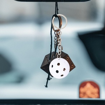 Брелок для ключей Pickleball, металлический креативный кошелек, брелок для ключей с декором, белый