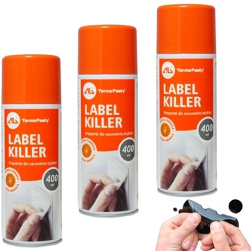 Label Killer do USUWANIA ETYKIET KLEJU 400 ml 3 sztuki