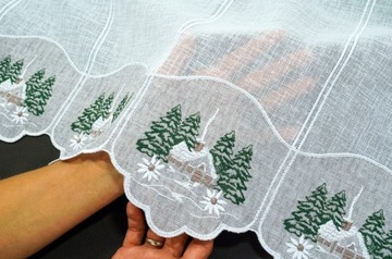 Штора Кухня Ревность Коттедж Зима Рождество Рождество 35 высота